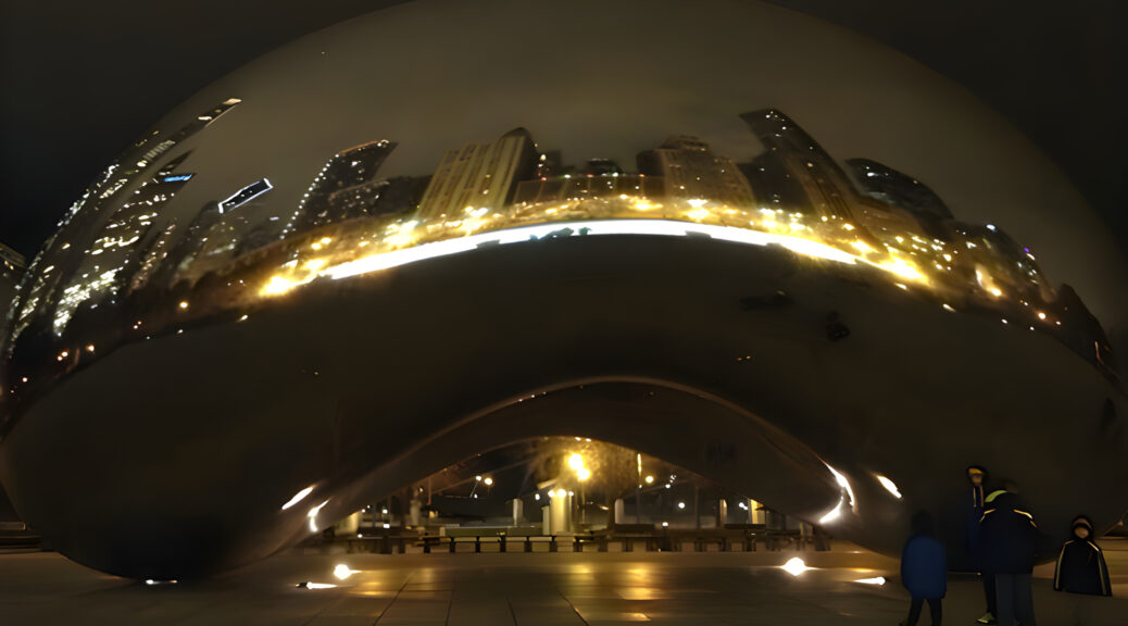Cloud Gate, aka The Bean, in Chicago's Millenium Park by Anish Kapoor.
